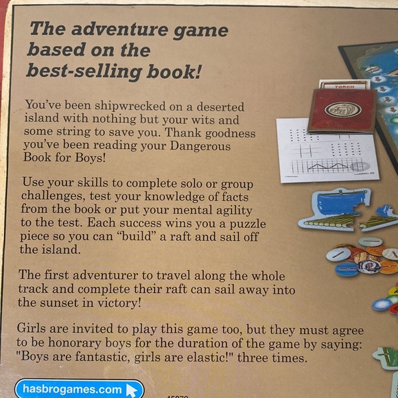 Parker Brothers The Dangerous Book for Boys Game-New in Box w/Wrap! - Picture 7 of 9